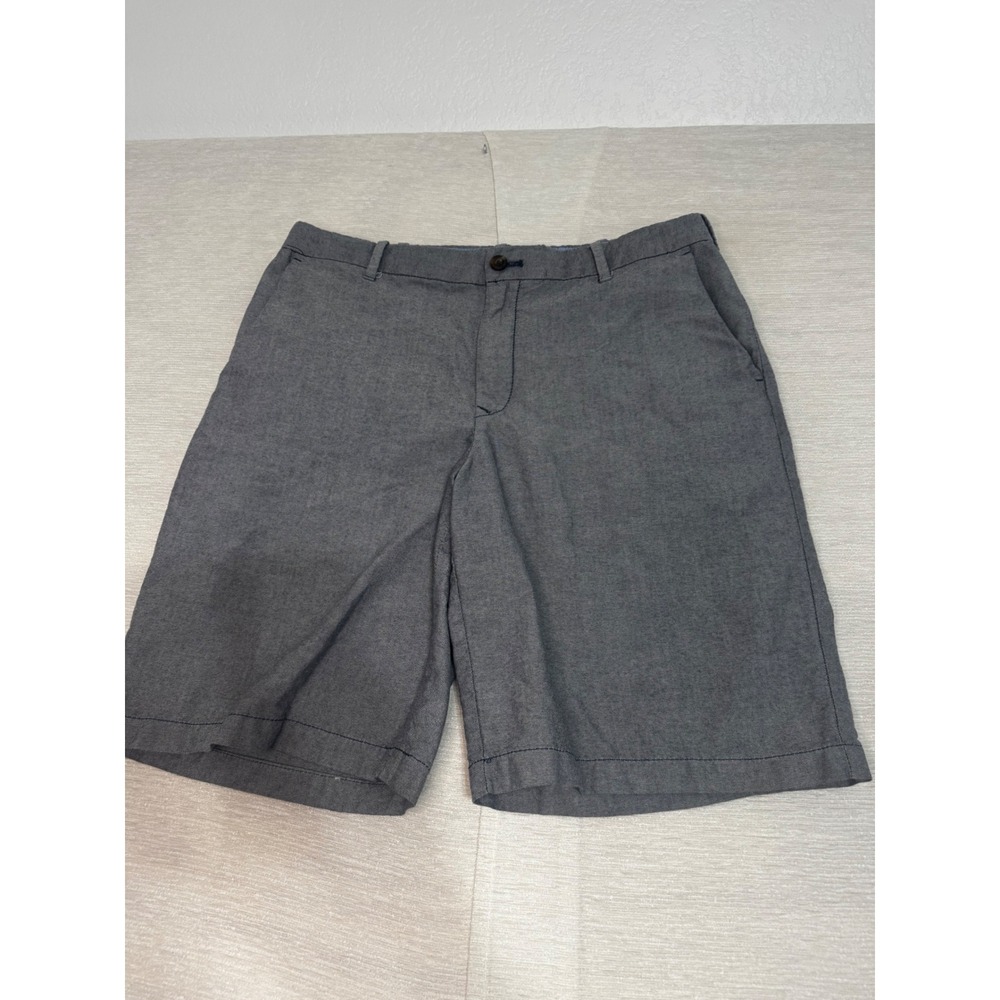 IZOD Mens Gray Flat Front Chino Shorts Size 34 Casual Golf Summer Gray